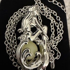 Silver Mermaid Pendant Necklace